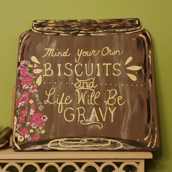 Hand painted Mason Jar Wooden Sign - Picture 1 of 4